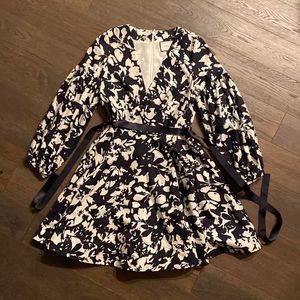 Alexis Navy & White Floral Dress